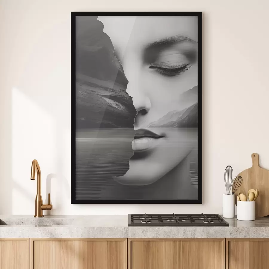 Fototapeedid Must-valge sürrealism f42953