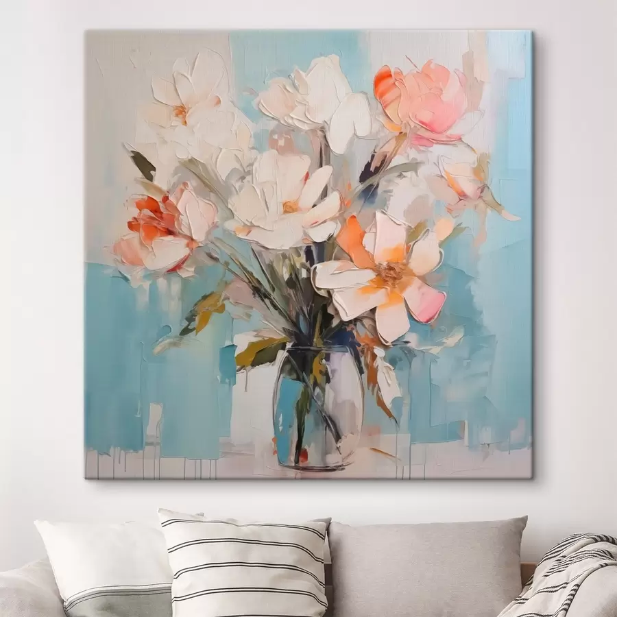 Pilt Abstraktsed lilled vaasis s42965