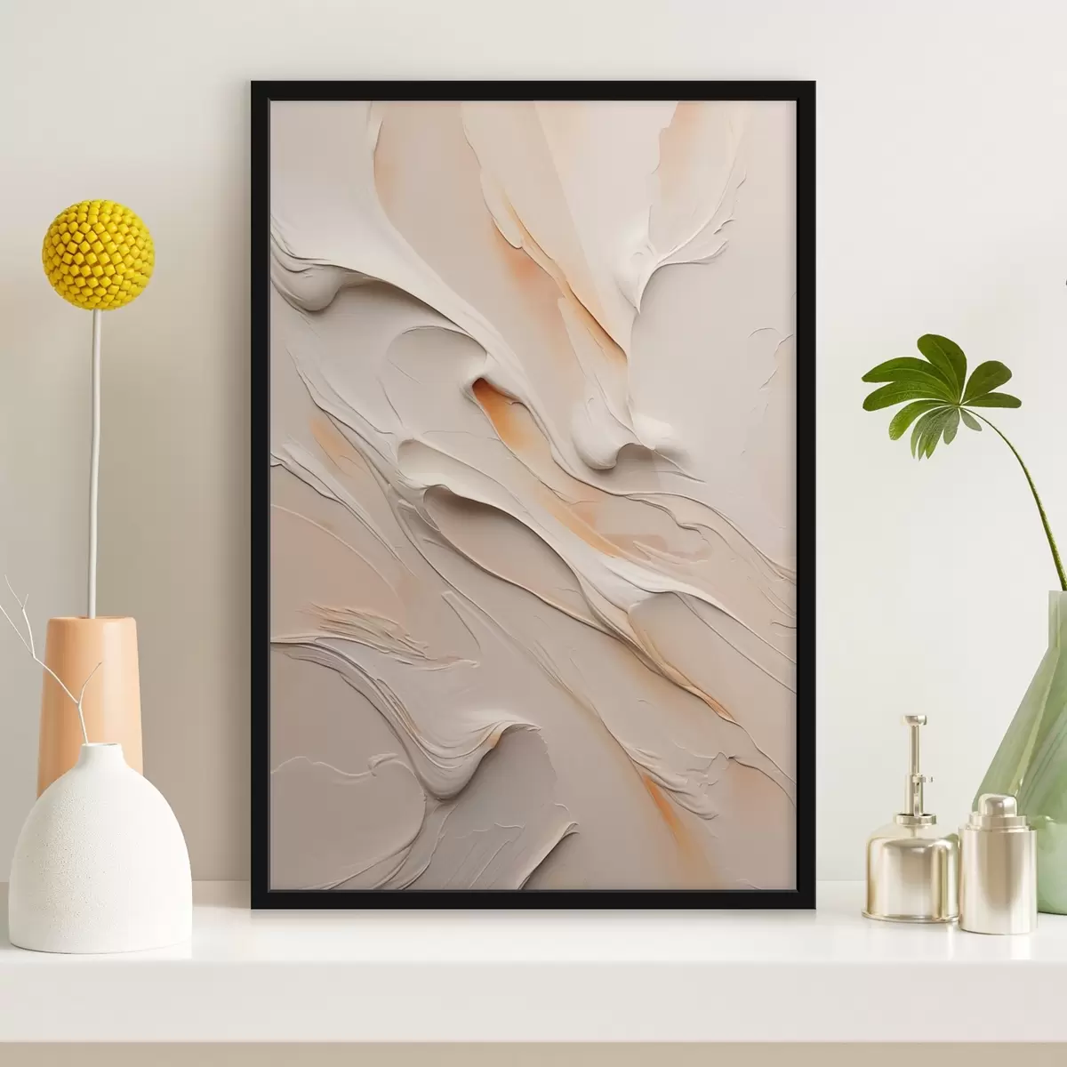 Plakat Abstraktsioon imitatsioon maalijooned f42959