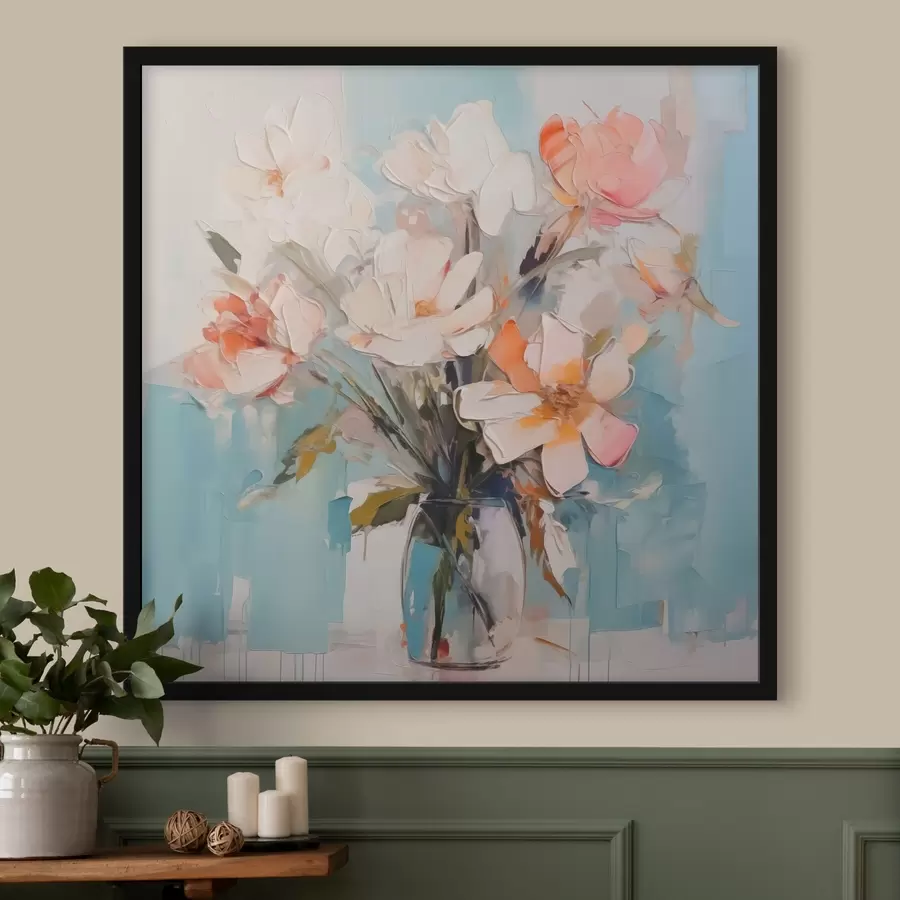 Fototapeedid Abstraktsed lilled vaasis f42965