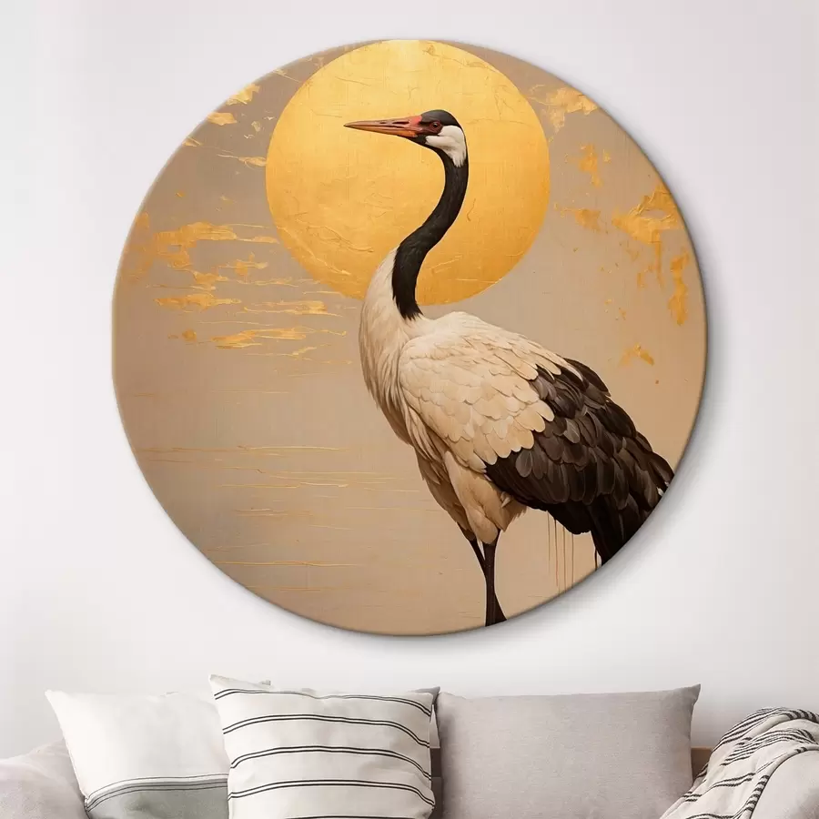 Pilt Kraana päikese taustal akrüülmaalistiilis r42773