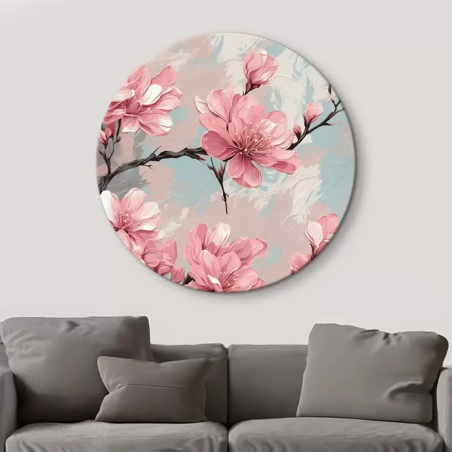 Fototapeedid Roosa flowerr ja rtemr akrüülmaal rtyle r42918