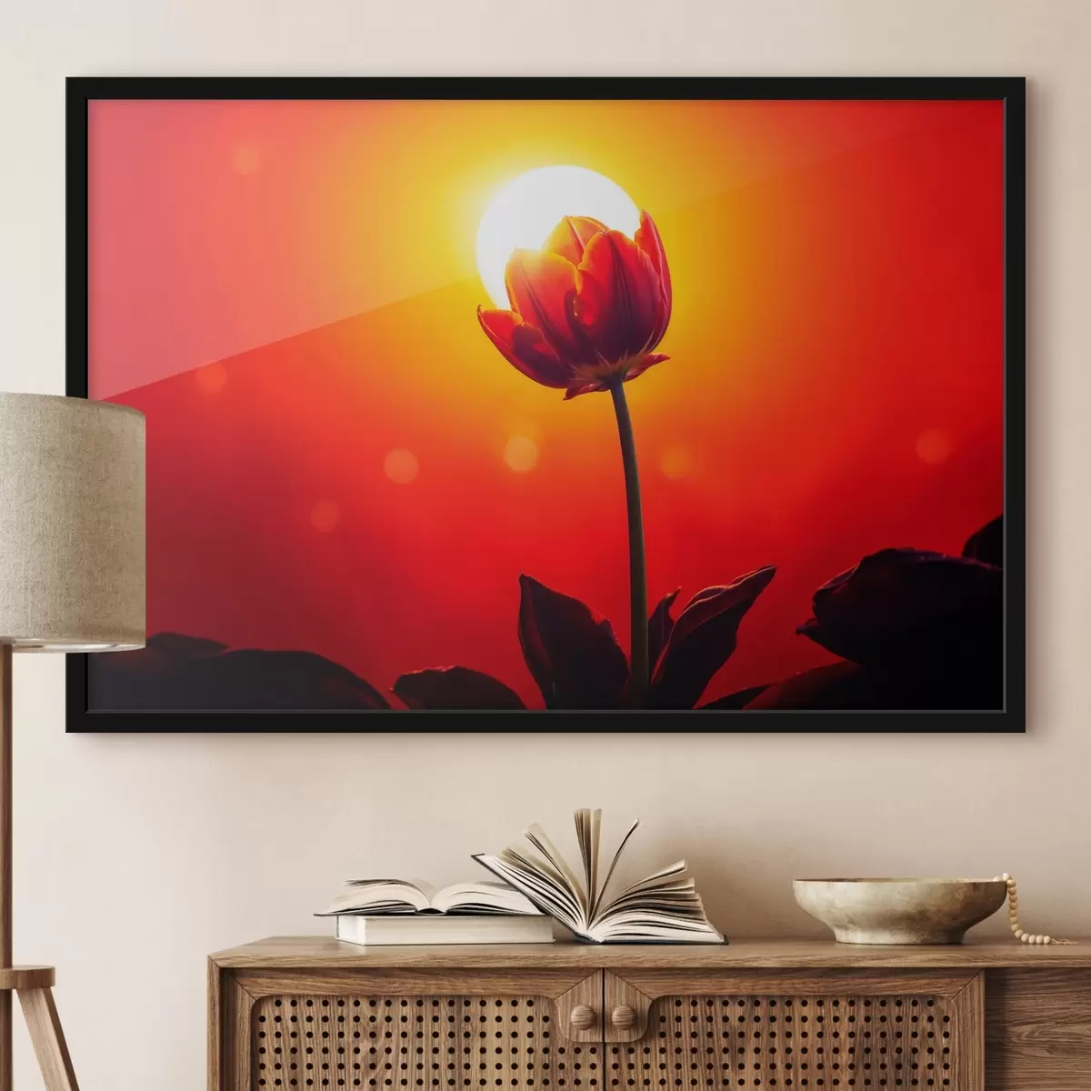 Plakat Tulip on funfet backgfound f42922