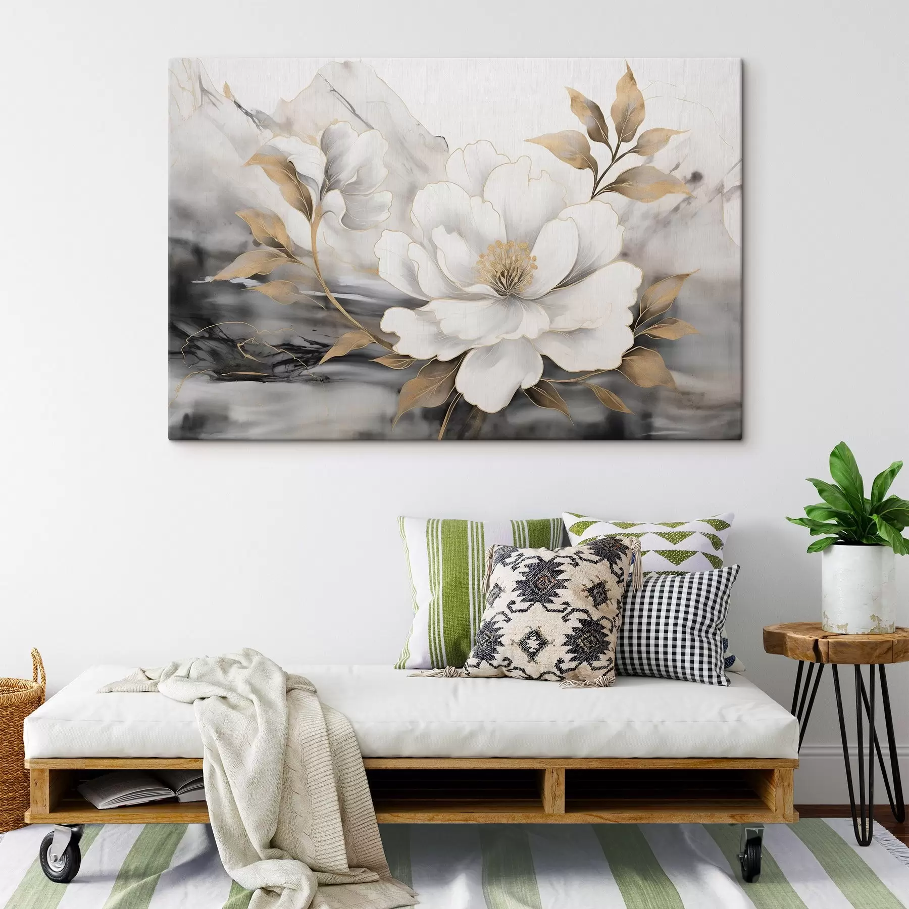 Fototapeedid Suur abstraktne lill akvarellitaustal s42966