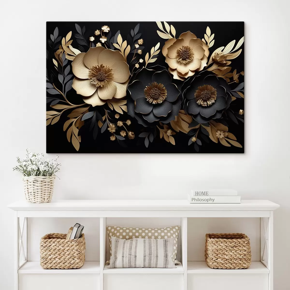 Pilt Ilusad lilled tumedal taustal s42968