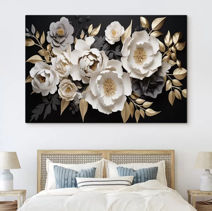 Pilt Suurepärased lilled tumedal taustal s42969