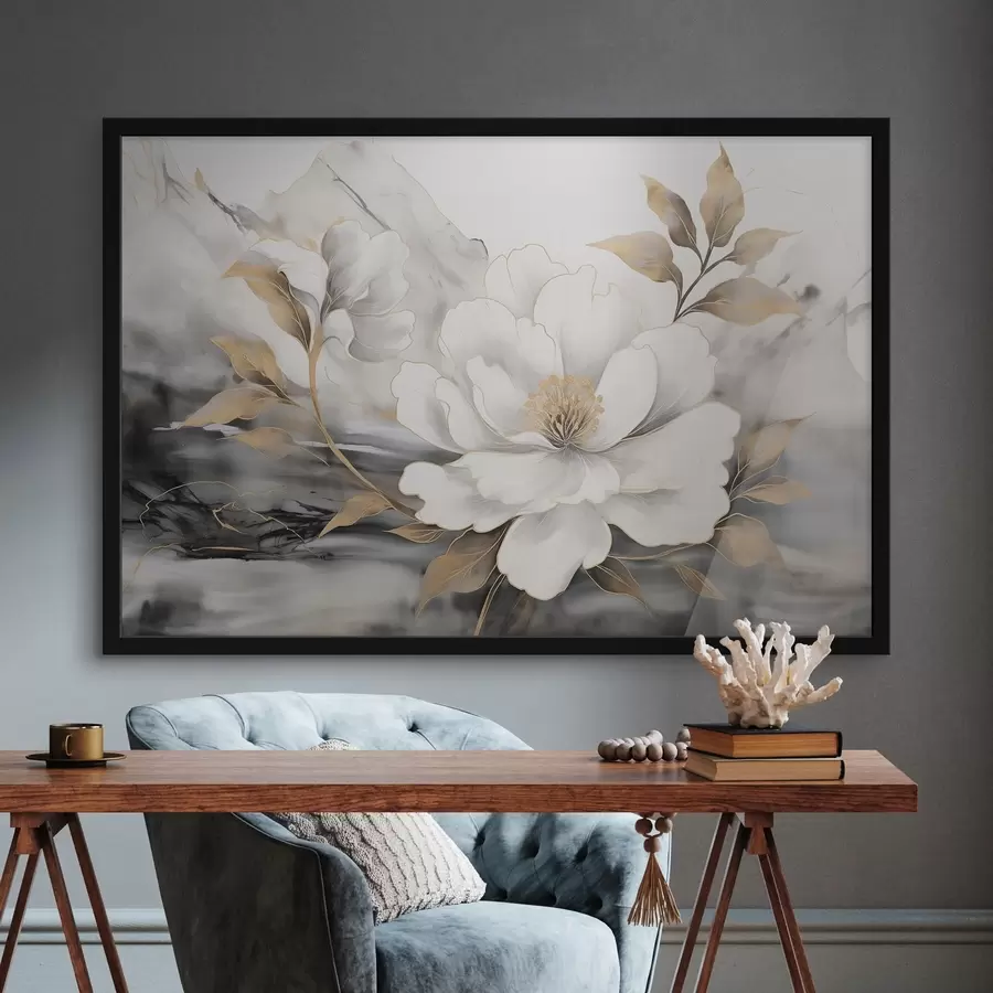 Fototapeedid Suur abstraktne lill akvarellitaustal f42966