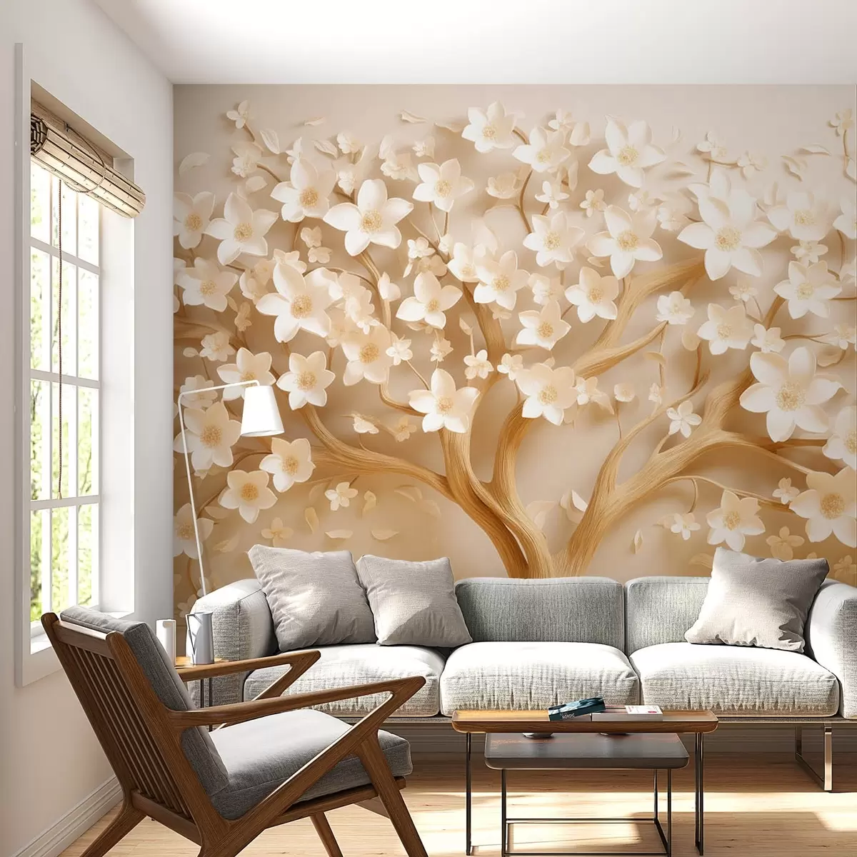 Fototapeedid Väikeste lilledega puu w08791