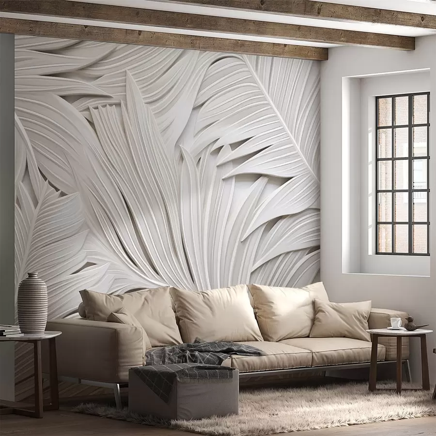 Fototapeedid Vormimise imitatsioon, troopiliste taimede suured oksad w08795