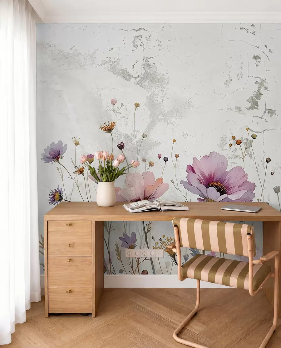 Fototapeedid Akvarelllilled grunge stiilis w03192