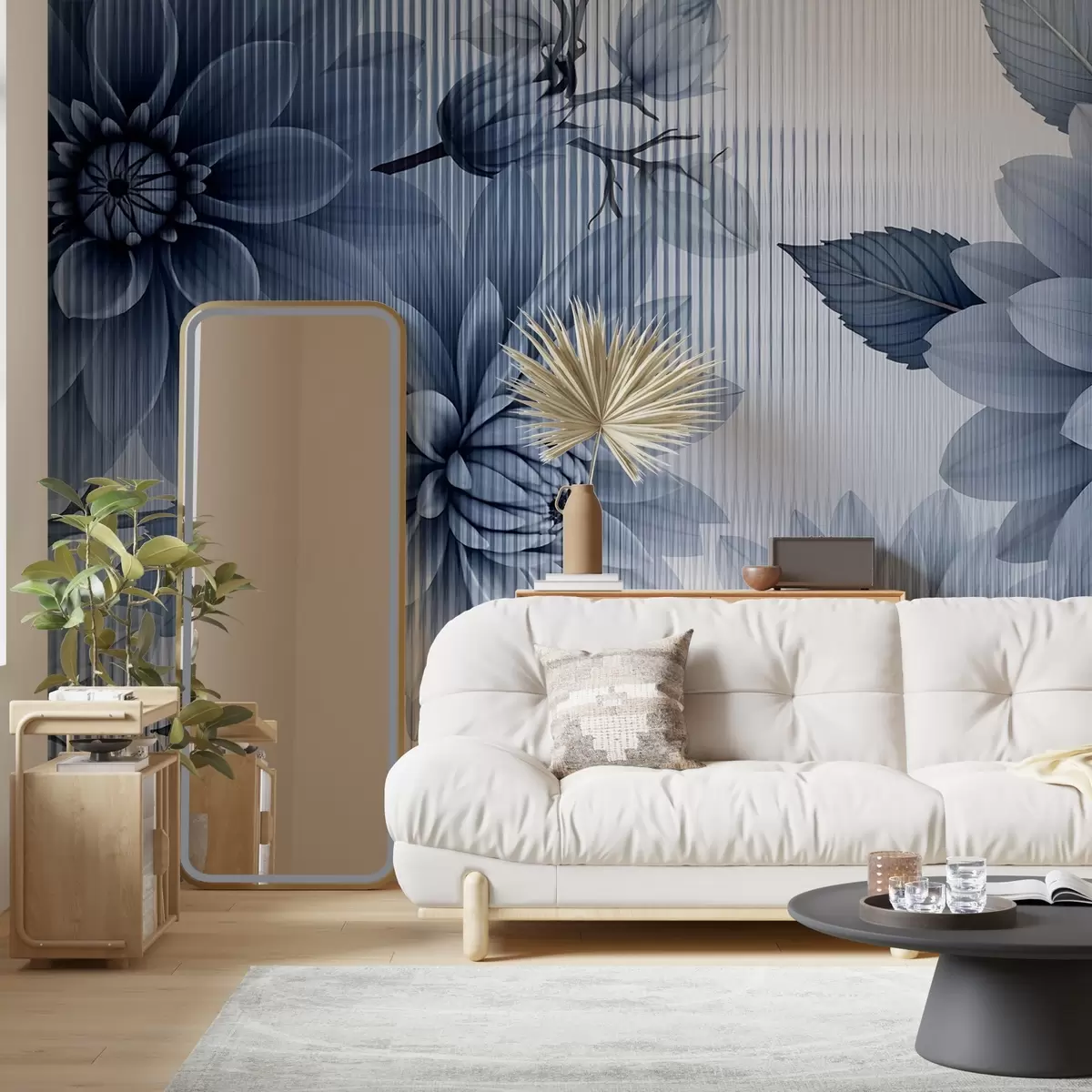 Fototapeedid Suured lilled klaasi taga w03197