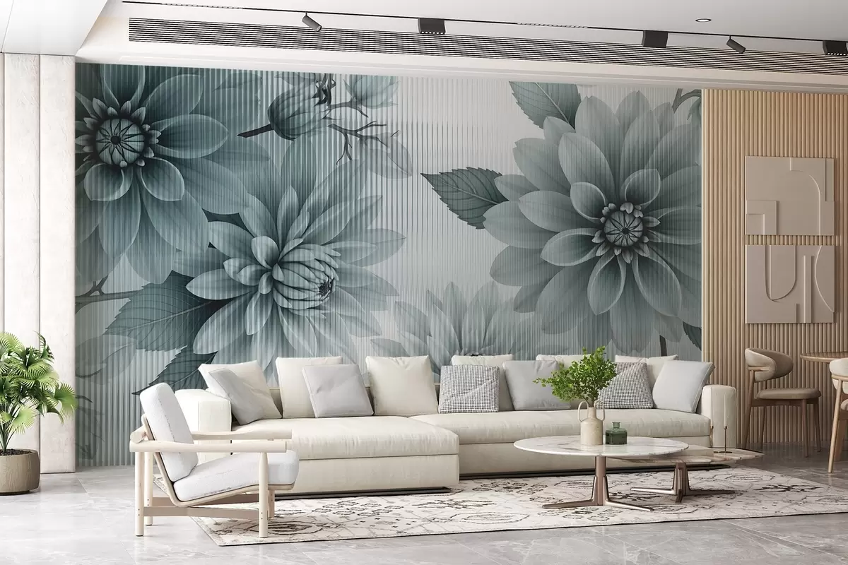 Fototapeedid Suured lilled klaasi taga w03197v2