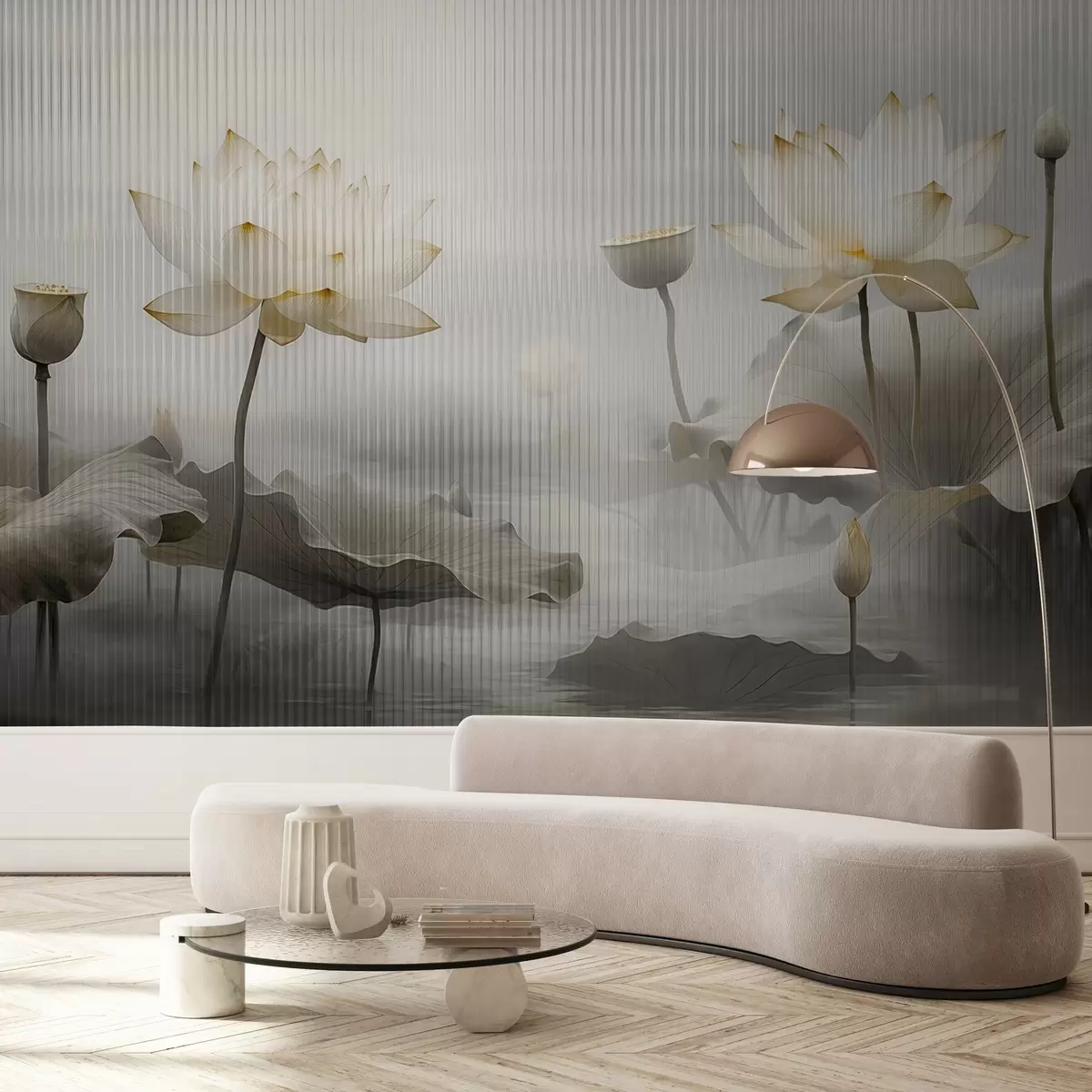 Fototapeedid Vaade lootoseid klaasi taga w03200v2