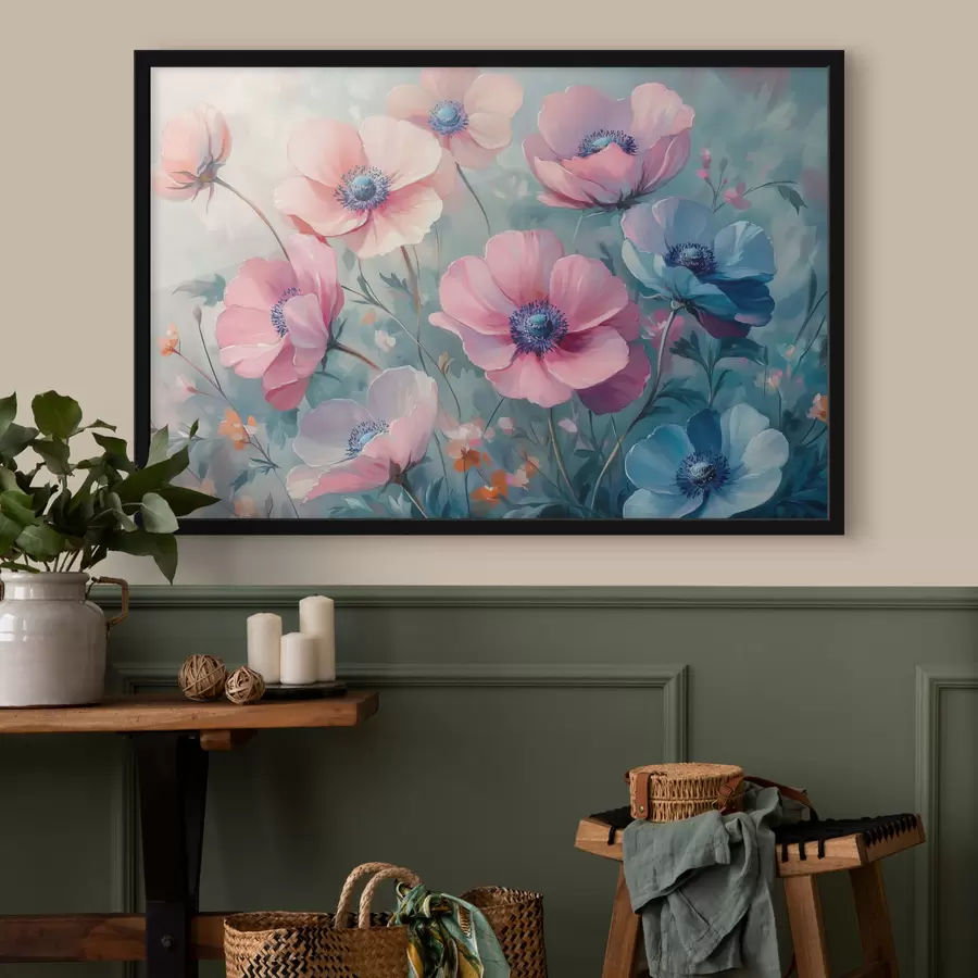 Fototapeedid Värvilised lilled põllul f42973