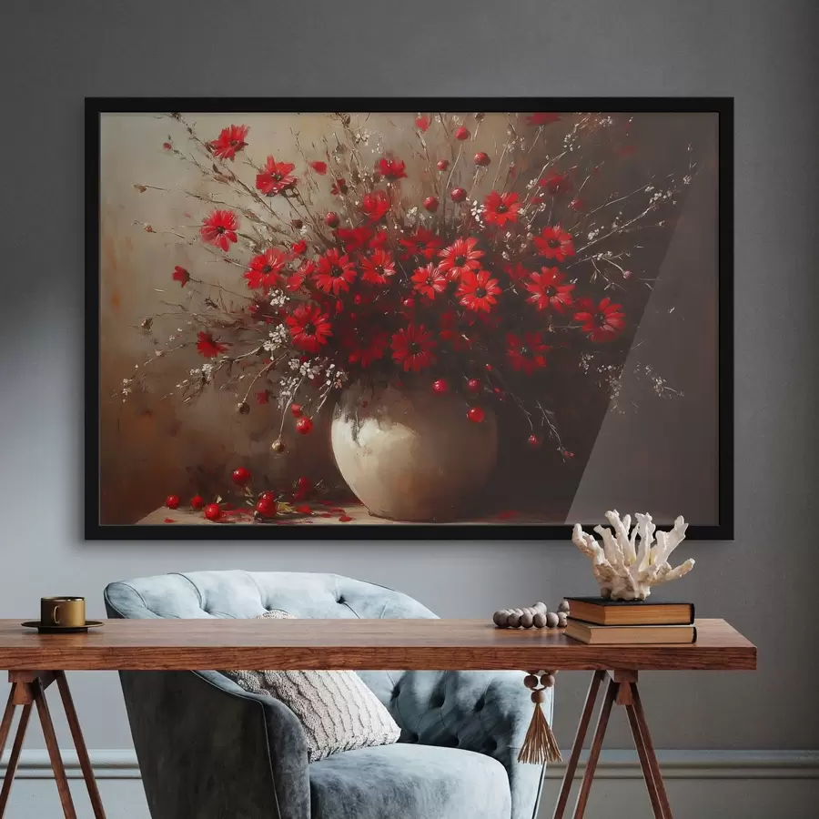 Fototapeedid Punane kimp vaasis f42983