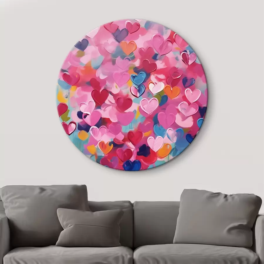 Pilt Värvilised südamed, värvi imitatsioon r43033