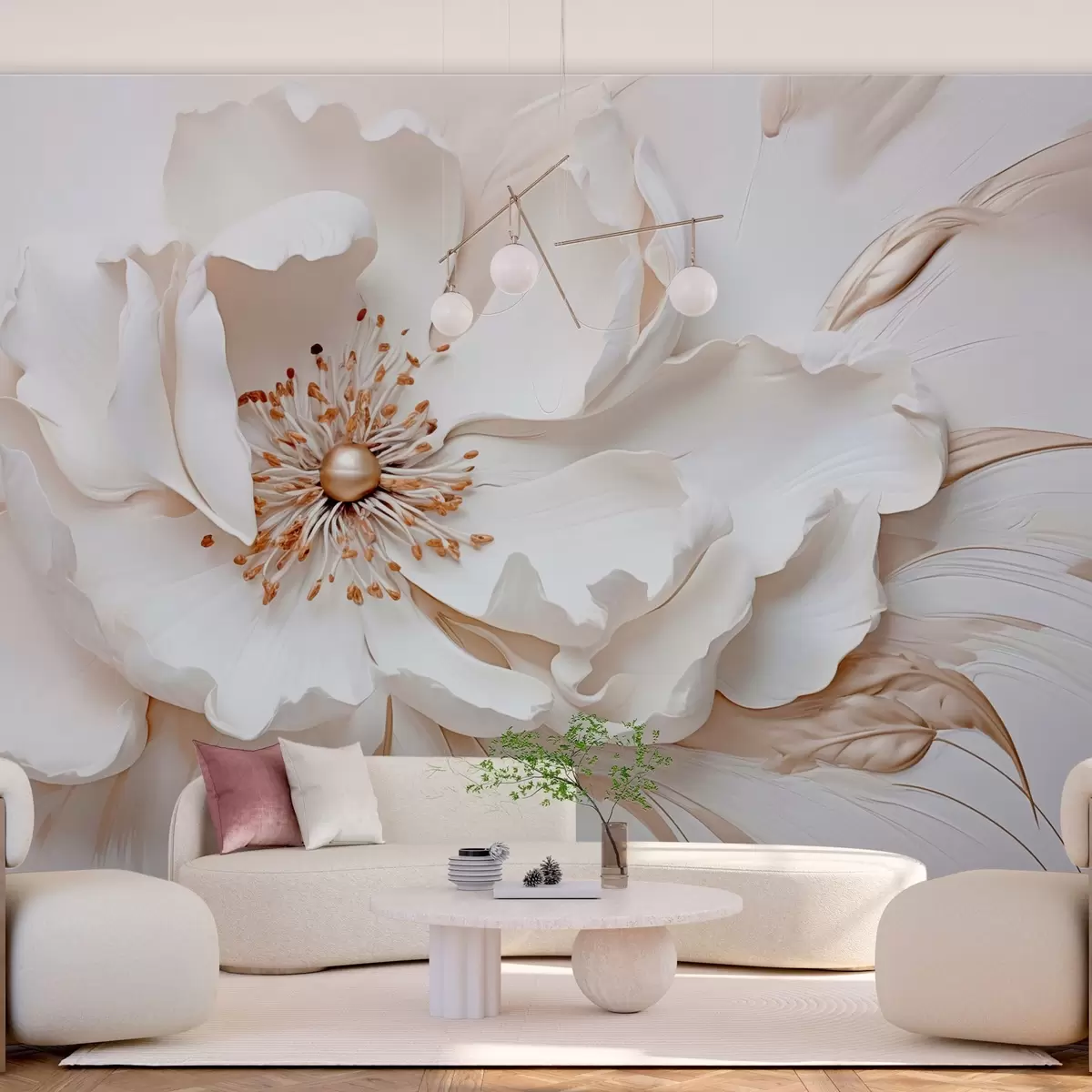 Fototapeedid Õrn lill pastelsetes värvides reljeefses stiilis w03249v1