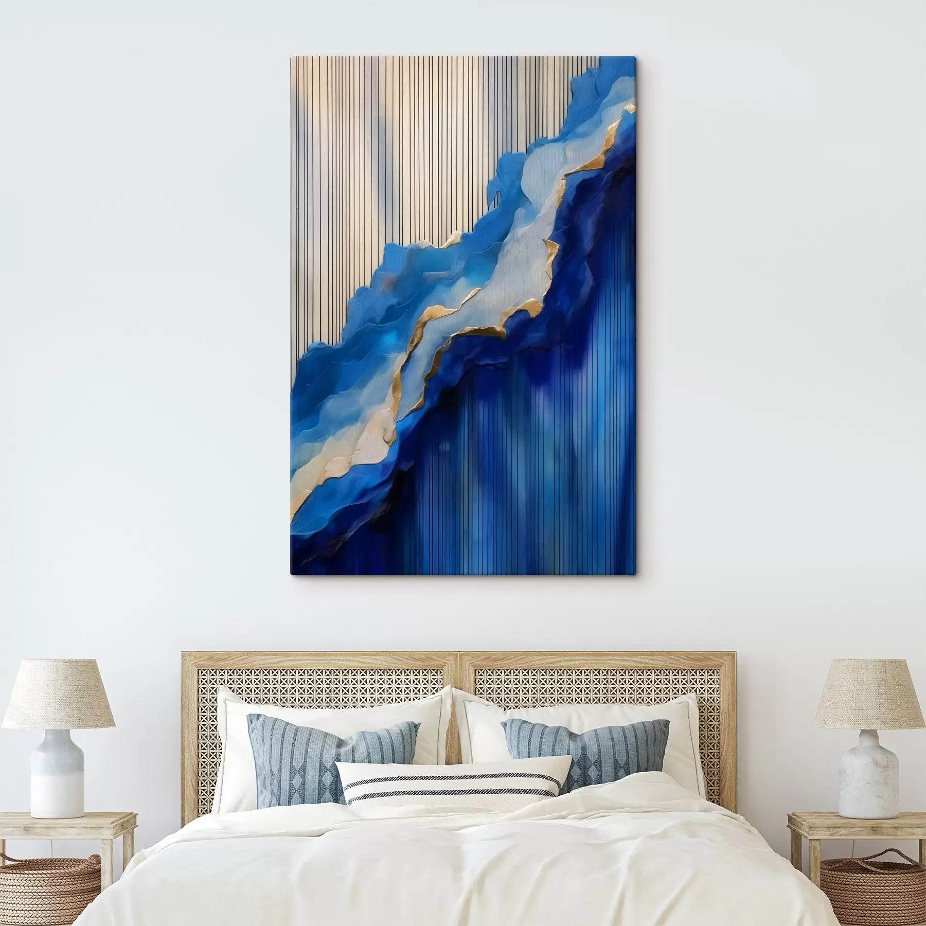 Pilt Abstraktsed sinised tekstuurid koos joontega taustal s43002