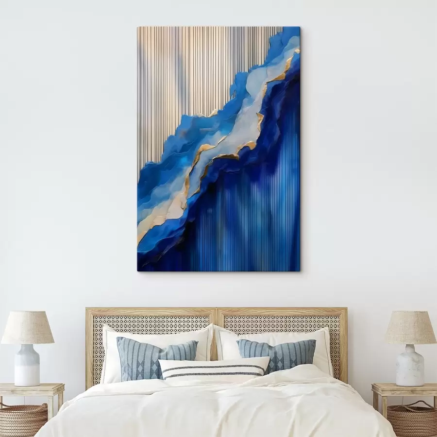 Pilt Abstraktsed sinised tekstuurid koos joontega taustal s43002