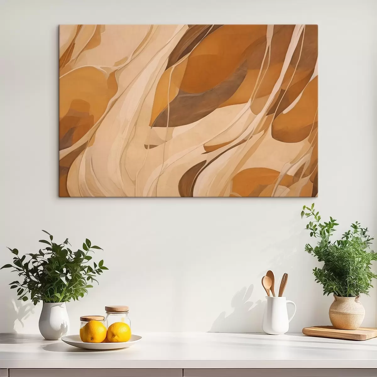 Pilt Abstraktsed siledad jooned pruunikas toonides s43006