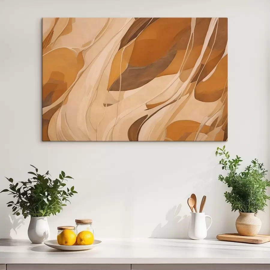 Pilt Abstraktsed siledad jooned pruunikas toonides s43006