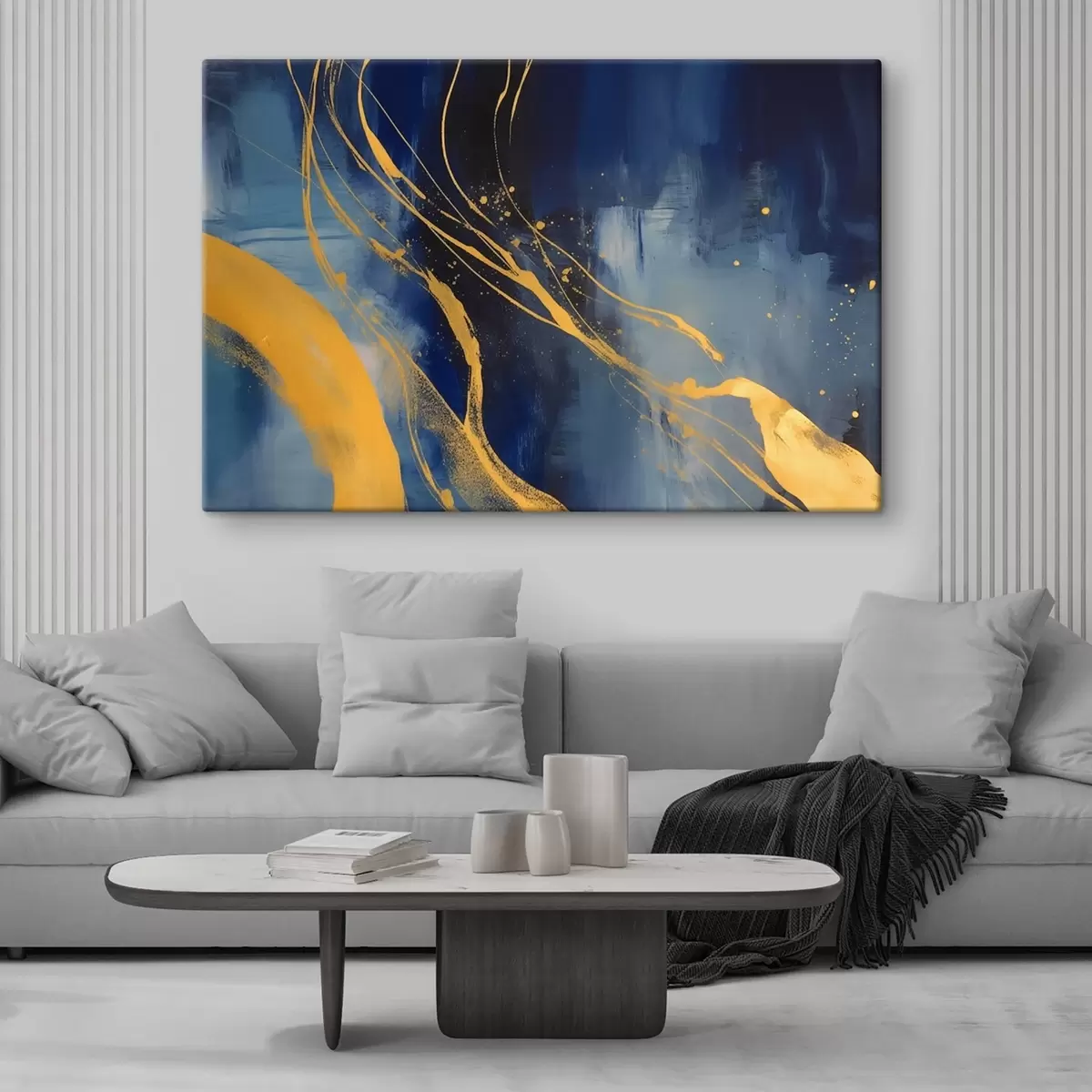 Pilt Abstraktsioon sinistes ja kollastes toonides s43014