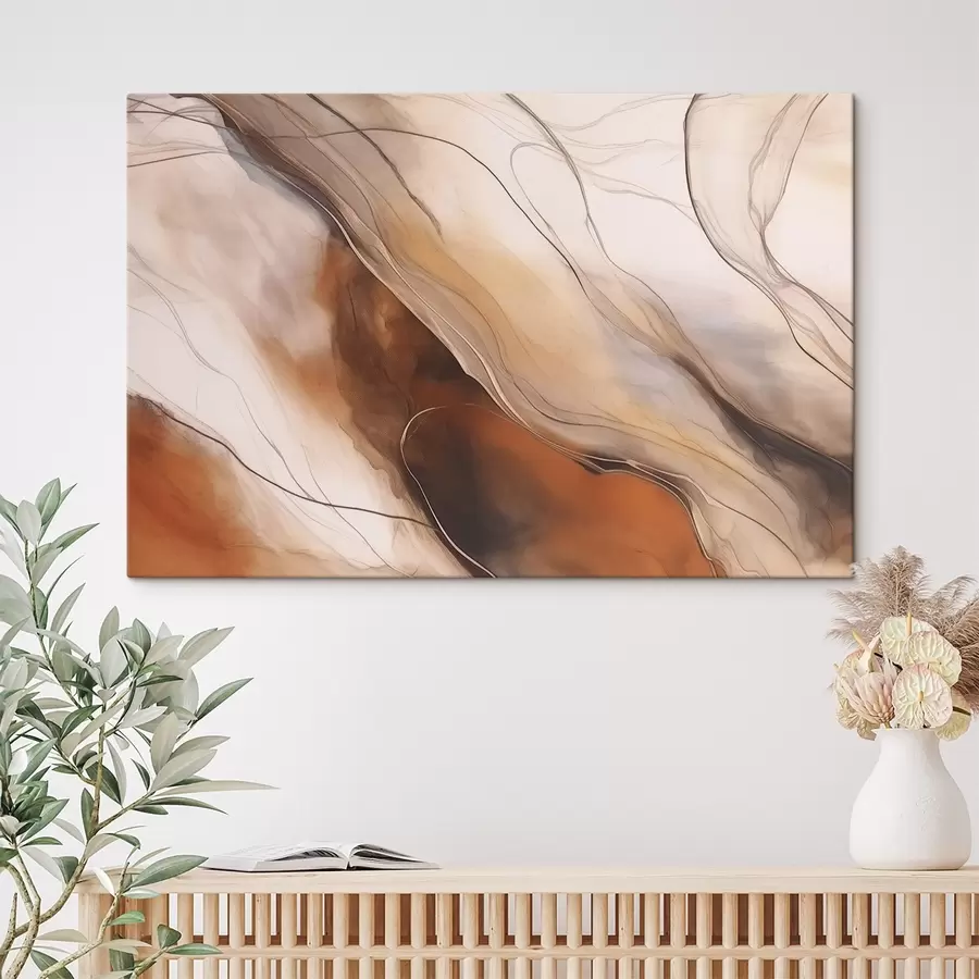 Pilt Abstraktne värvimine soojades toonides s43017