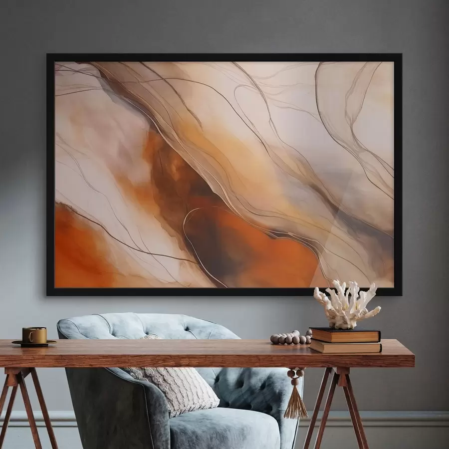 Pilt Abstraktne värvimine soojades toonides f43017