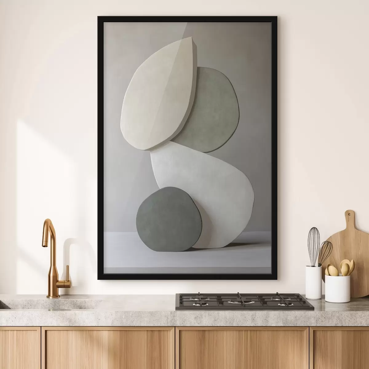 Plakat Kivide kompositsioon, realism, pastelsed värvid, loomulik valgustus f43050