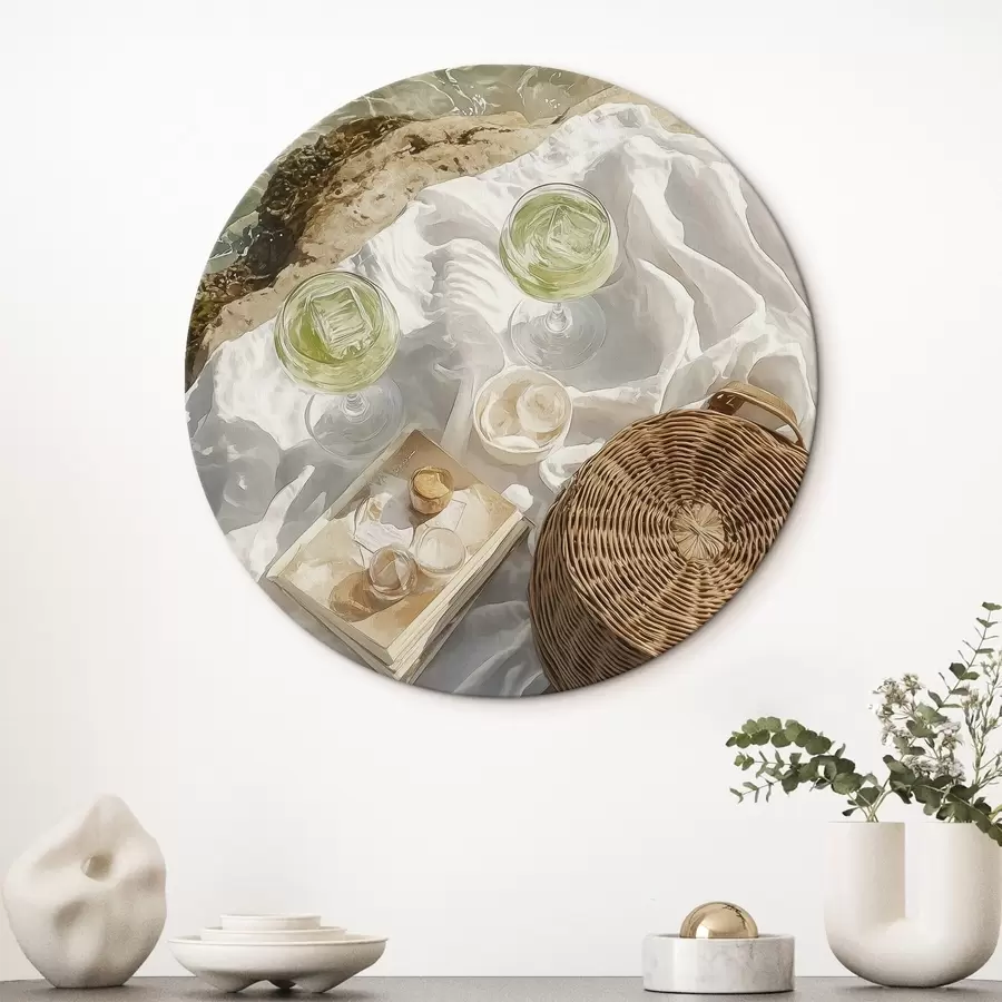 Pilt Suvine esteetika, ookeanilained, rand, kokteilid, akvarellistiil r43069