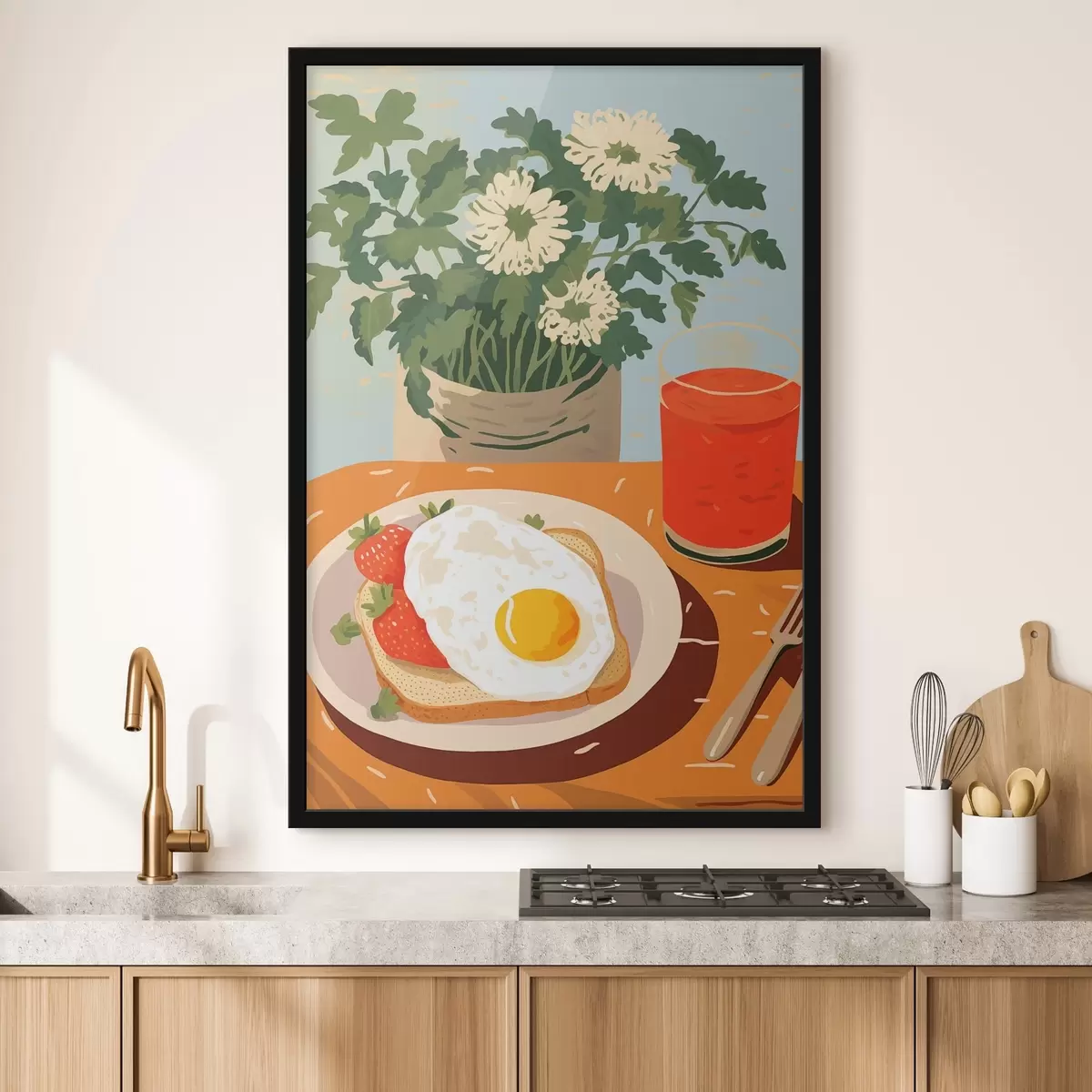 Plakat Croissants hommikusöögiks f43140