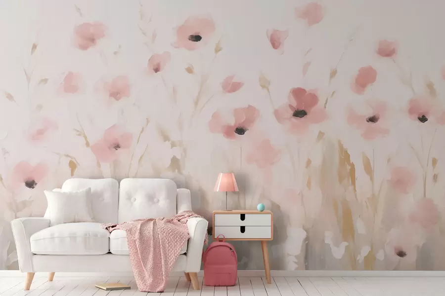 Fototapeedid Roosad väikesed lilled w03307