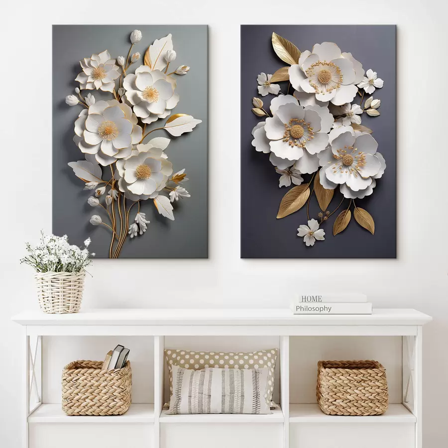 Pilt Lilleõite kompositsioon tumedal taustal m00423