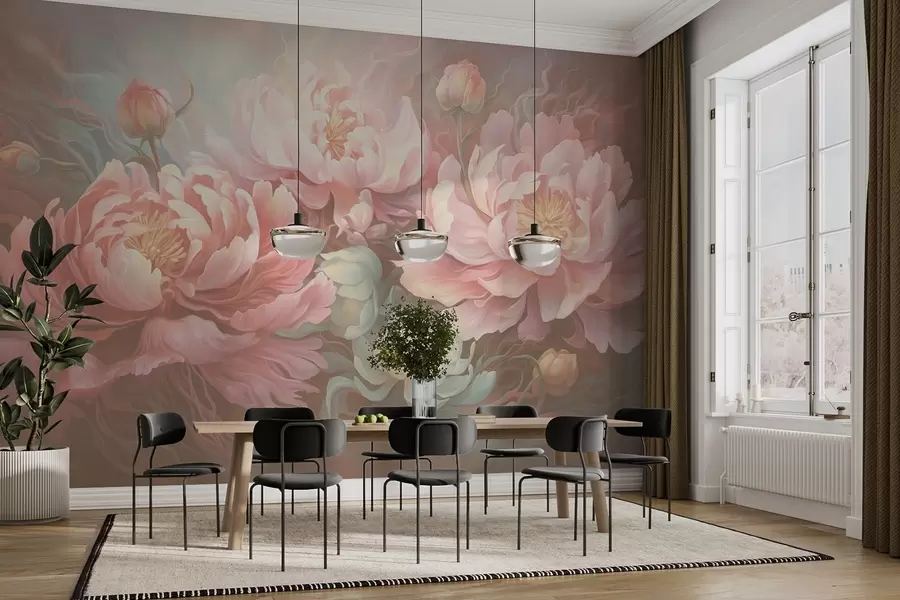 Fototapeedid Muinasjutulised ploomid pintslitõmbega stiilis soojades toonides w08879v2