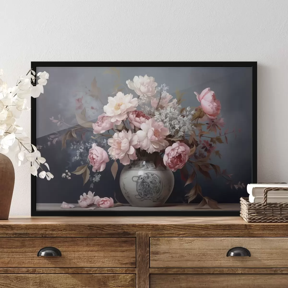 Plakat Vintage vaas lilledega f43038