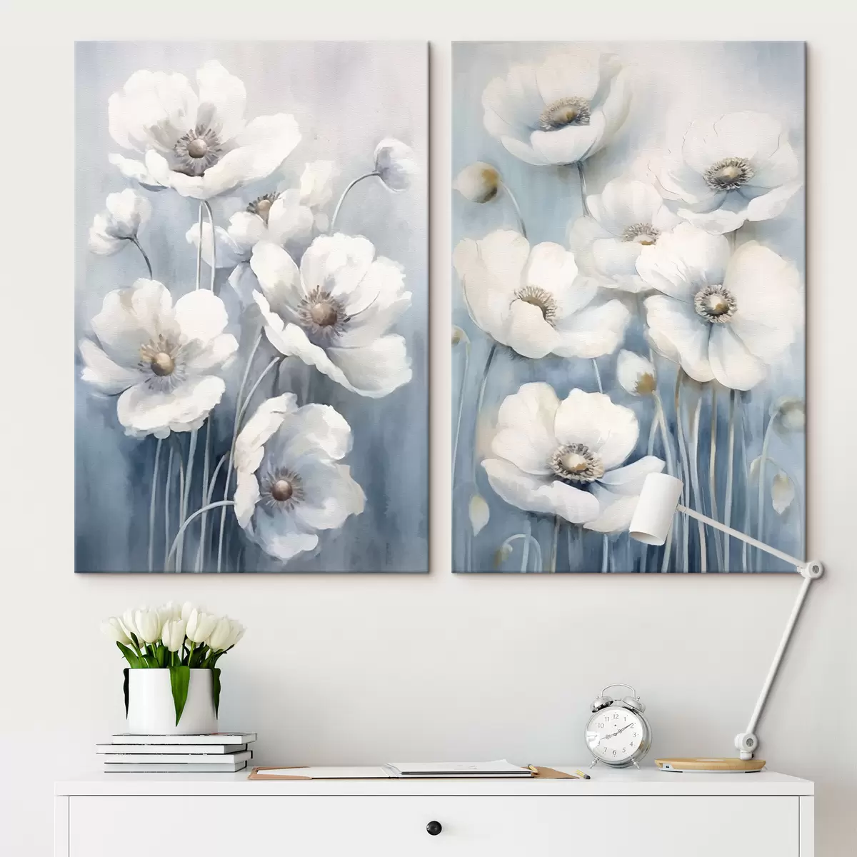 Pilt Valged vintage lilled m00430