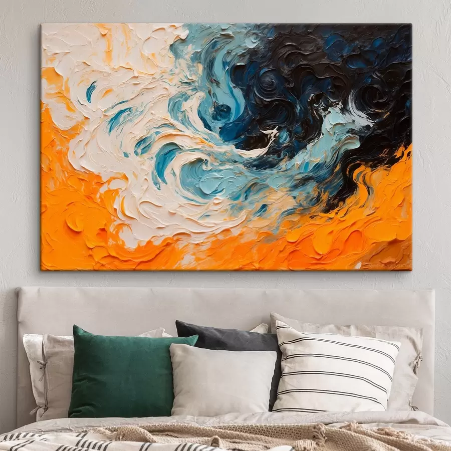 Pilt Abstraktne raevukas meri õlimaali stiilis s43095