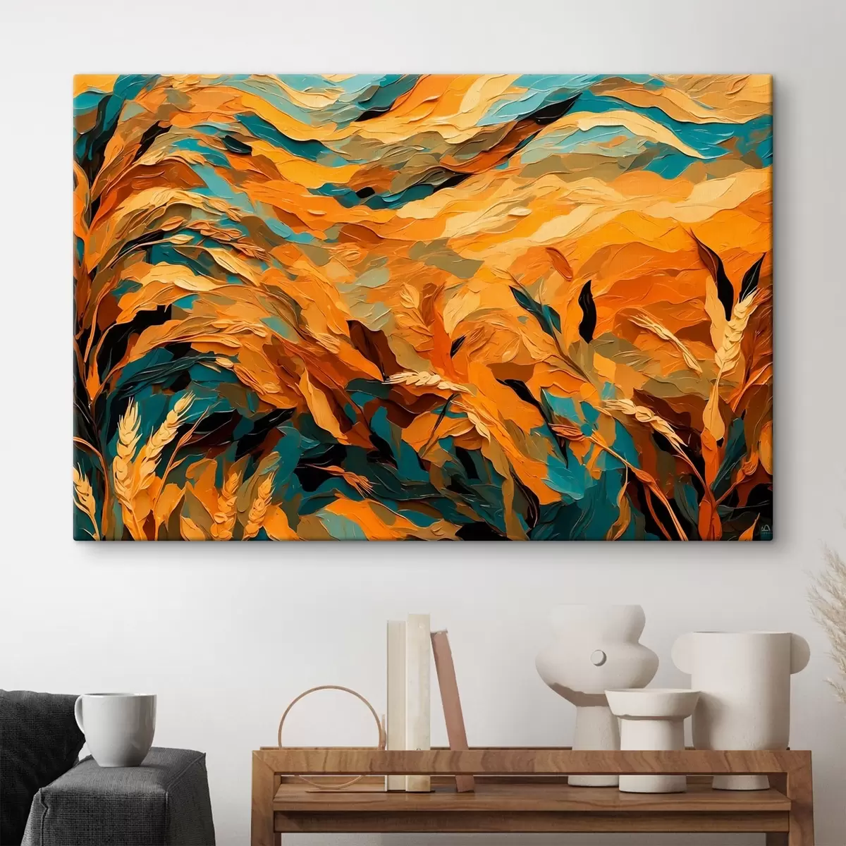 Pilt Abstraktne nisupõld õlimaali stiilis s43096