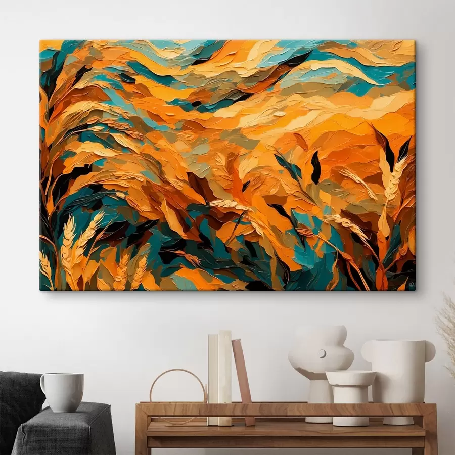 Pilt Abstraktne nisupõld õlimaali stiilis s43096