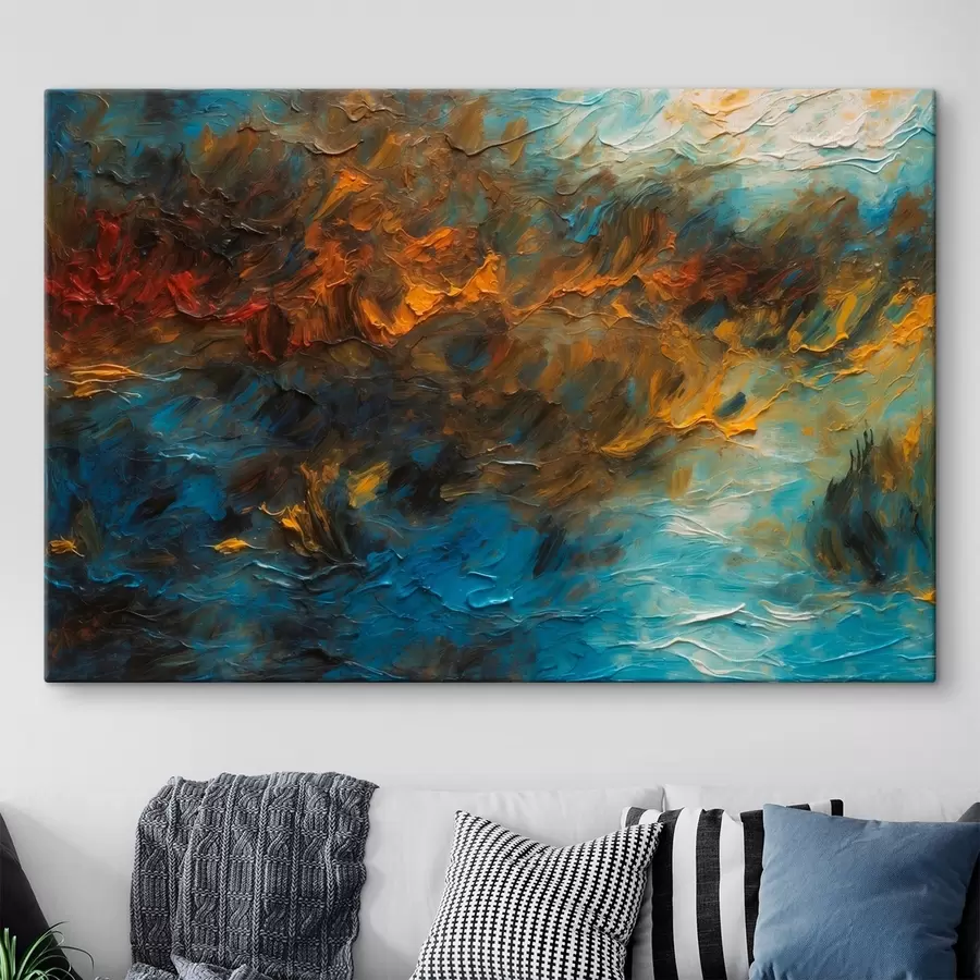 Pilt Segane järv õlimaali stiilis s43106