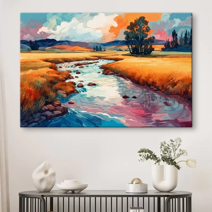 Pilt Stream valdkonnas stiilis akvarellmaalid s43110