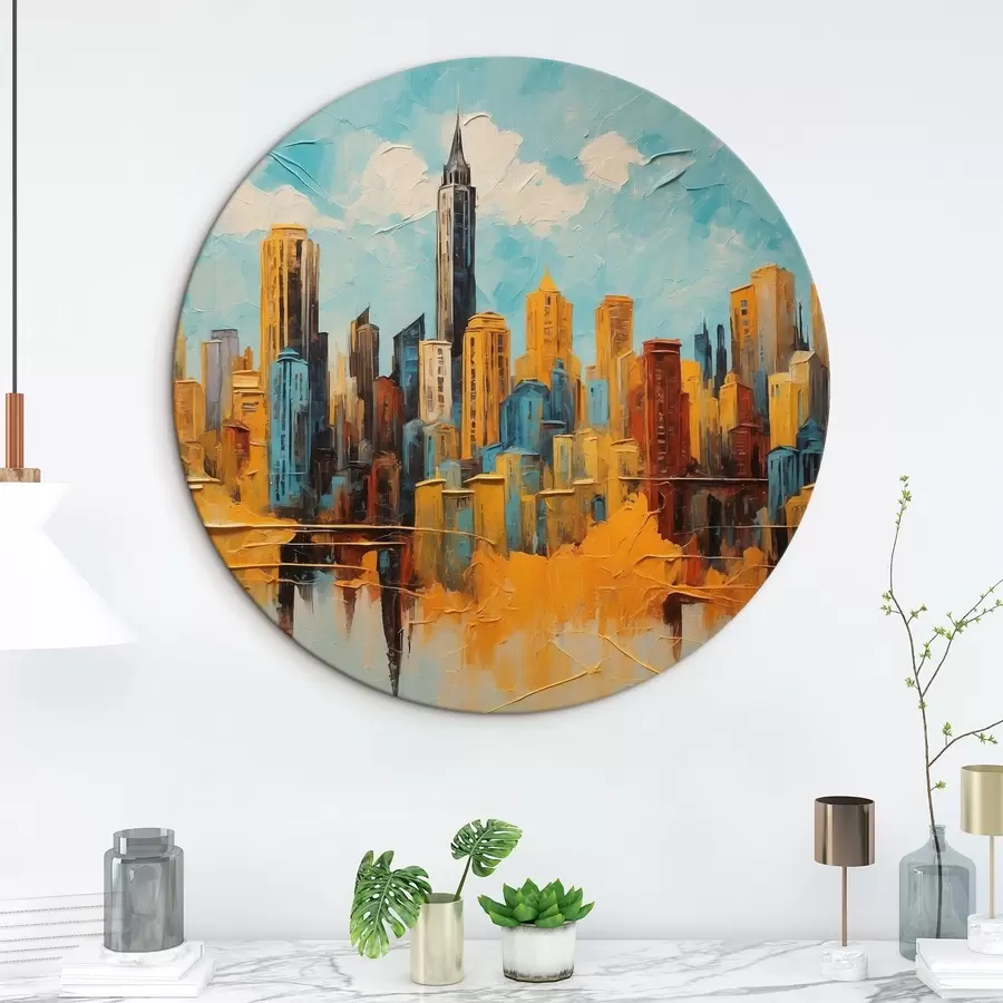 Pilt Linn õlimaalide stiilis r43108