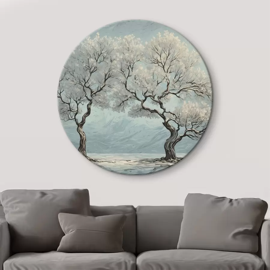 Pilt Valged puud akrüülmaali stiilis r43112