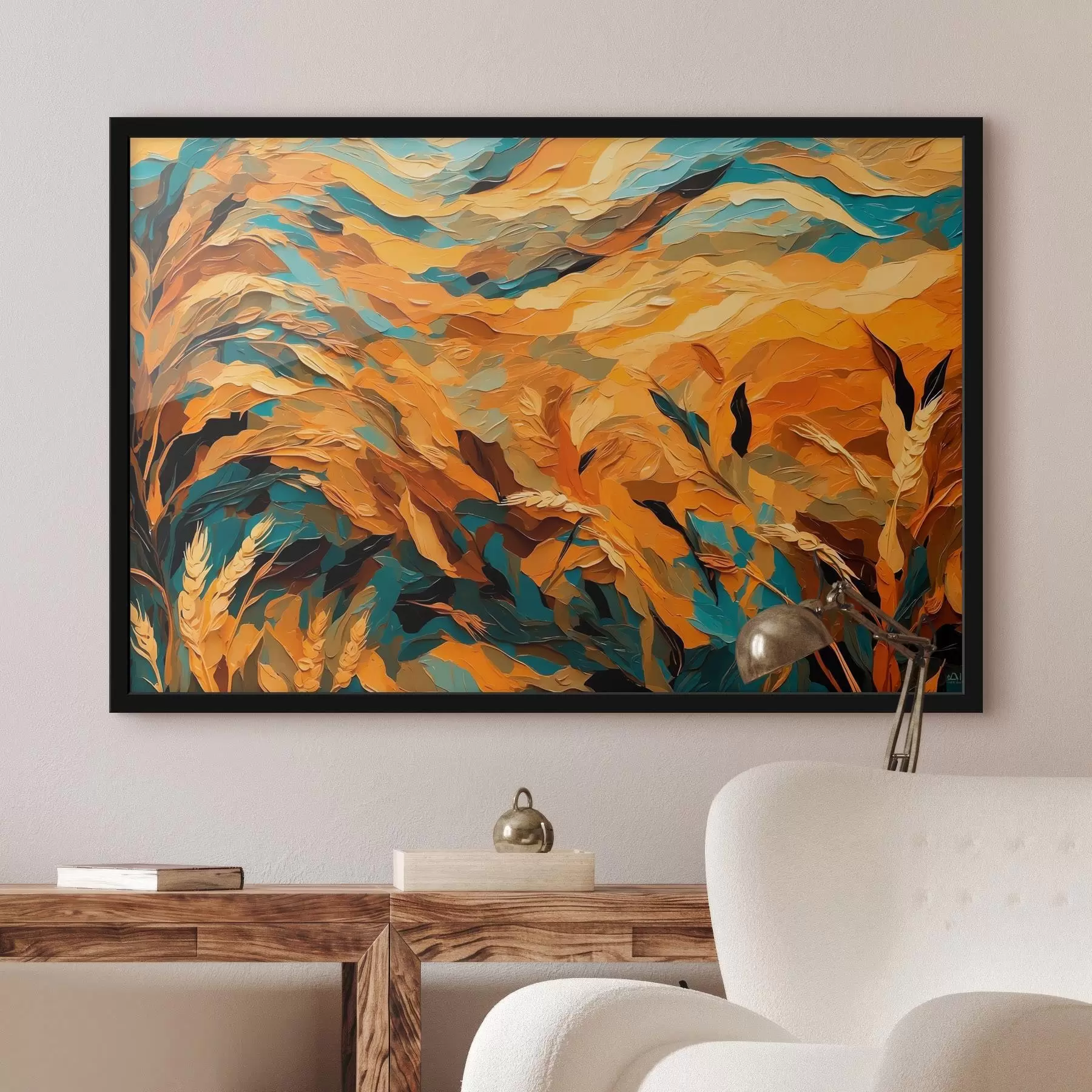 Pilt Abstraktne nisupõld õlimaali stiilis f43096