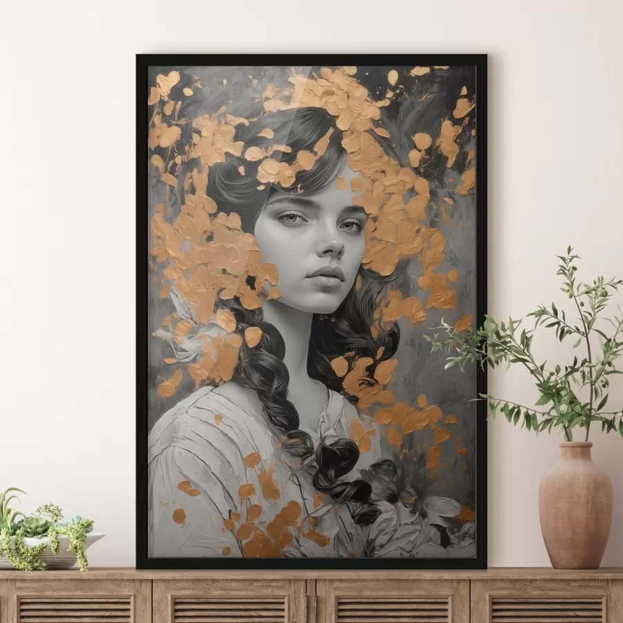 Fototapeedid Tüdruku portree pliiatsiga f43098