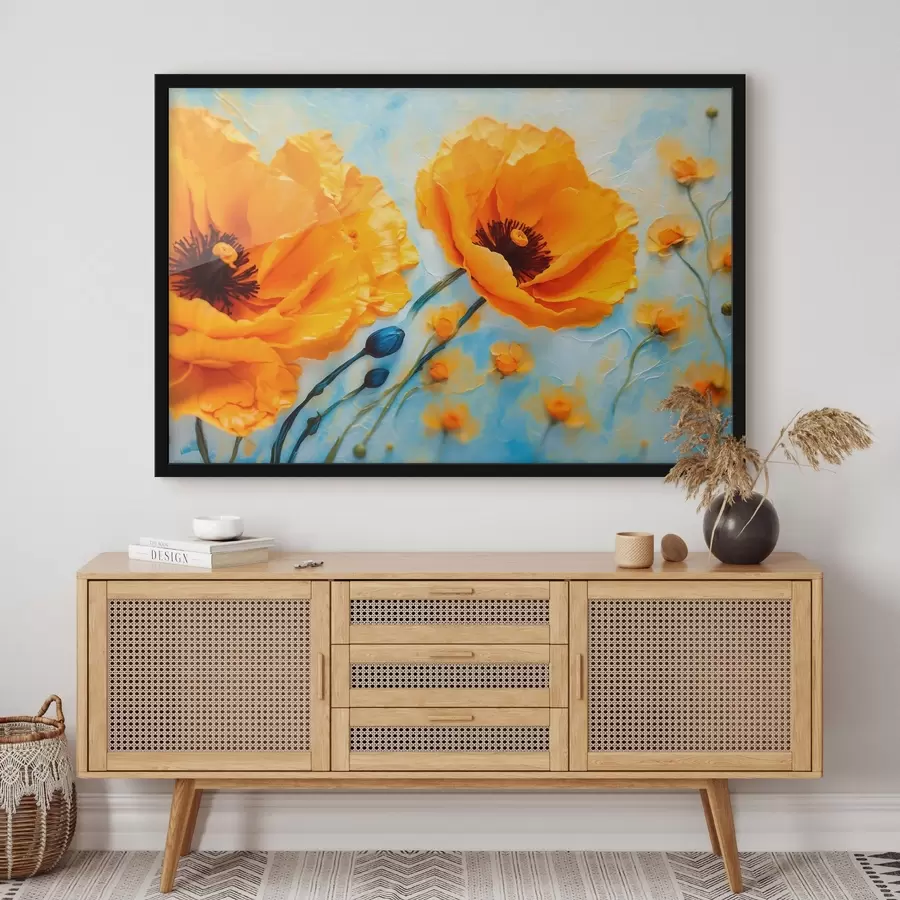 Fototapeedid Kollased moonid hägustatud taustal f43118