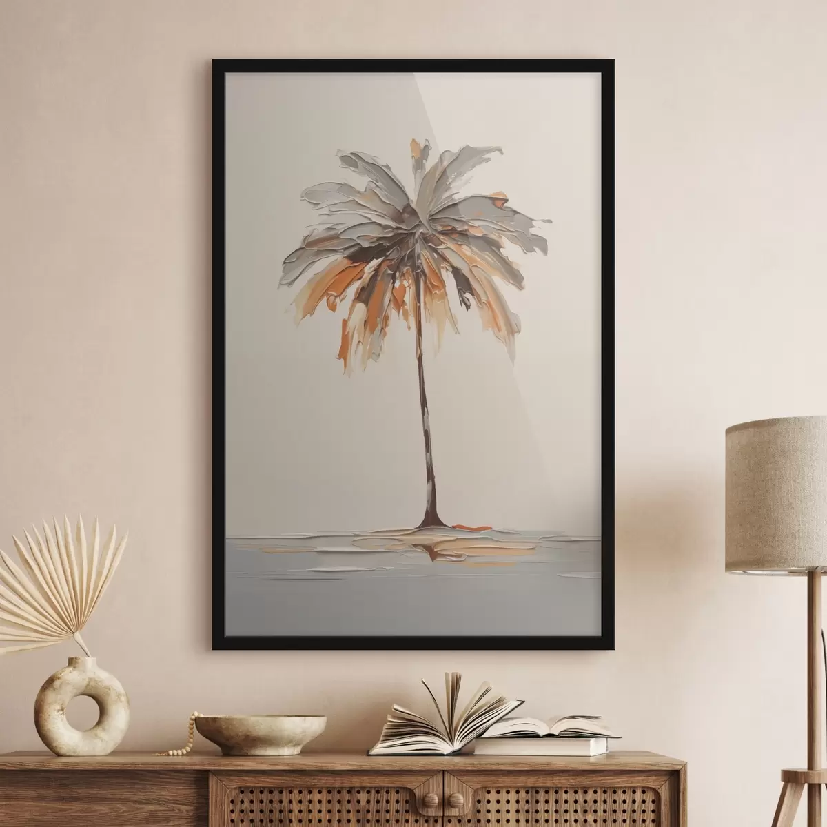 Plakat Palmipuu imitatsiooni maalimine f43226