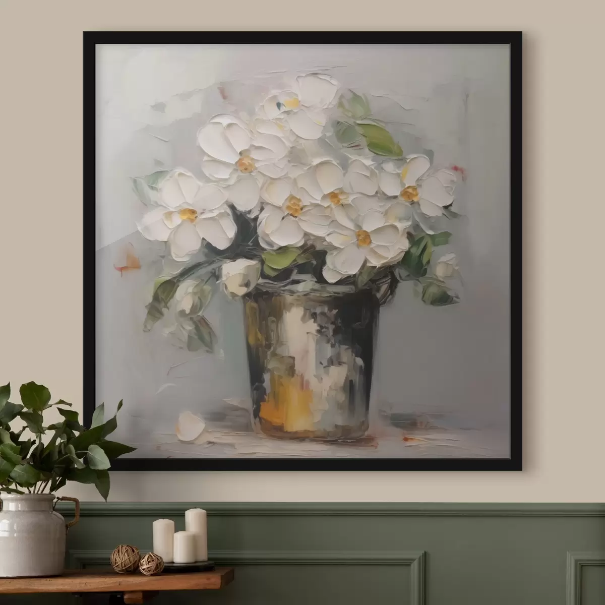 Plakat Lilled ämbris imitatsiooni maalimine f43228