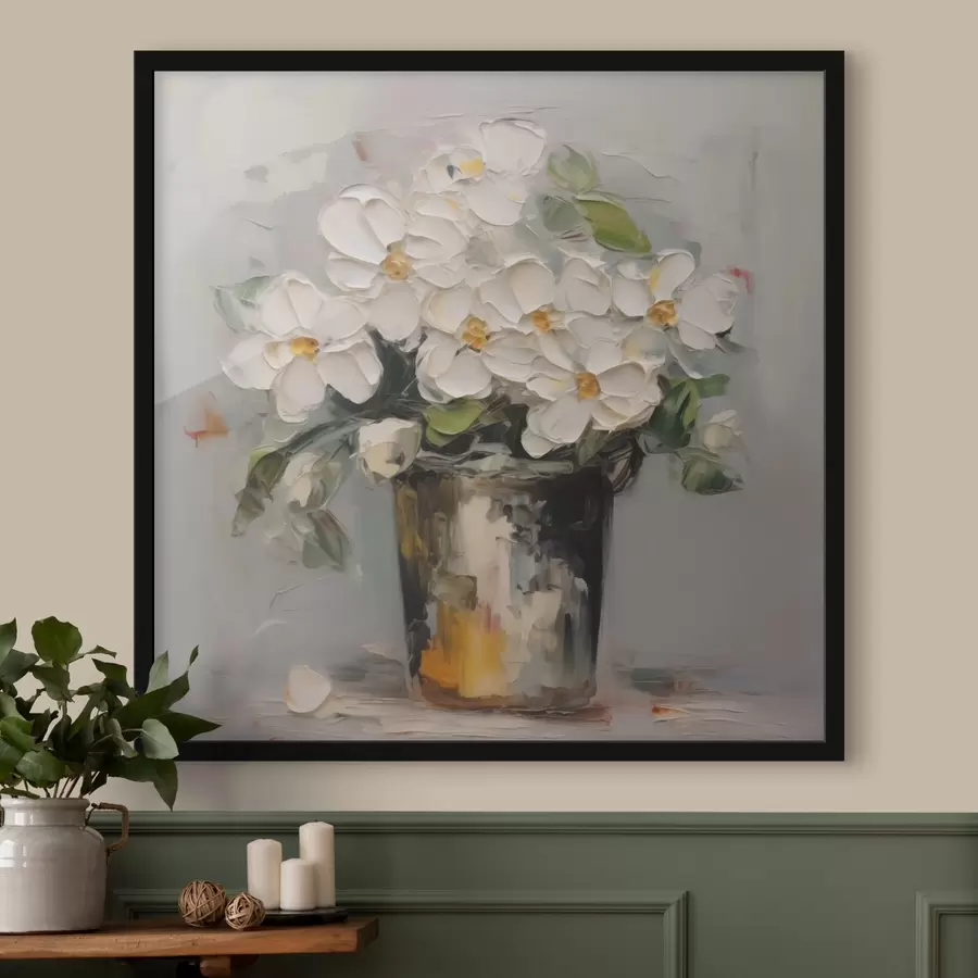 Fototapeedid Lilled ämbris imitatsiooni maalimine f43228