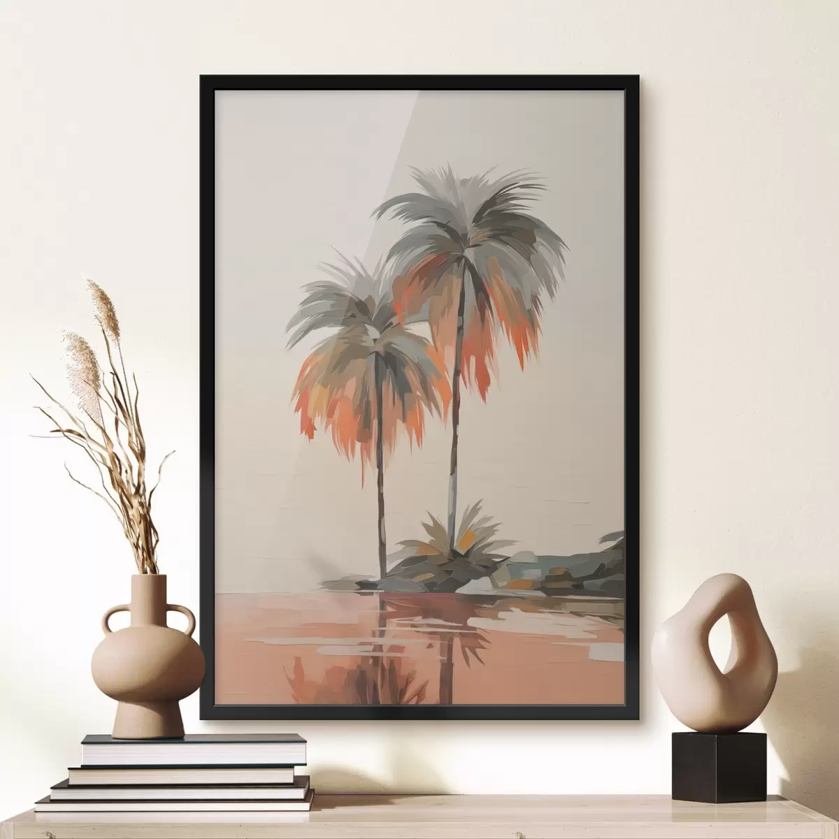 Plakat Palmipuude imitatsioon pintslitõmbed f43230